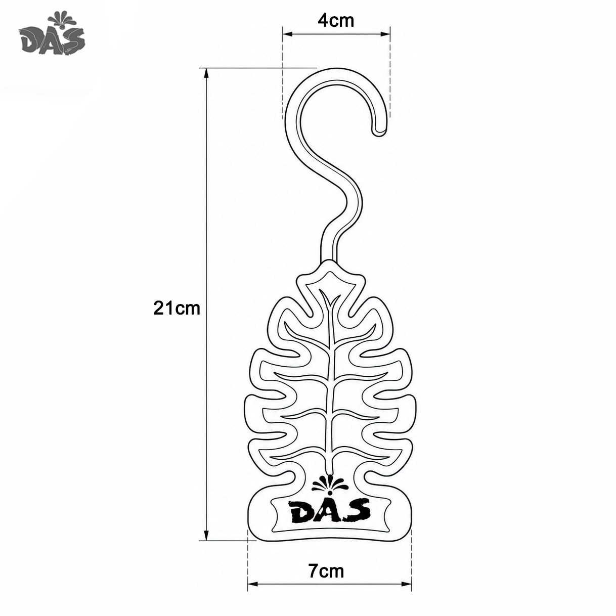 DAS_LEAVES PLASTIC Chocolate & Coconut Car Air Freshener