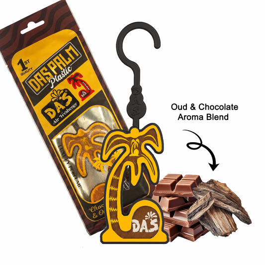 DAS_PALM PLASTIC Chocolate & Oud Car Air Freshener