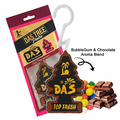 DAS_TREE PLASTIC Bubble Gum & Chocolate Car Air Freshener