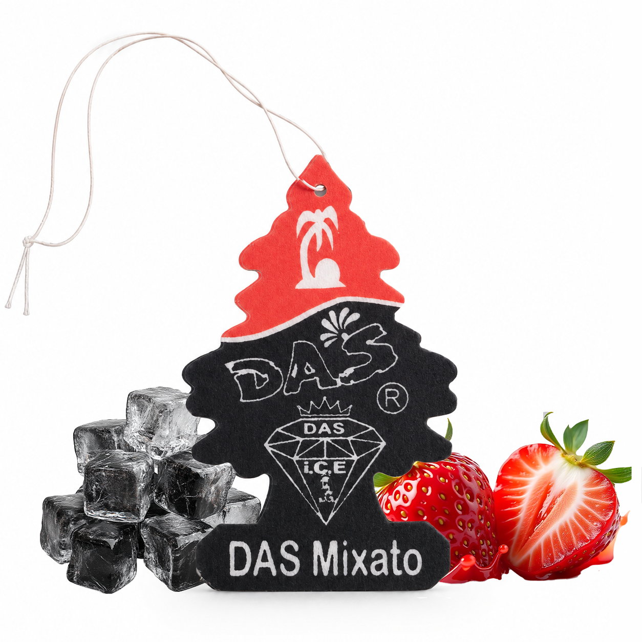 DAS_ MIXATO TREES Das Ice & Strawberry Car Air Freshener
