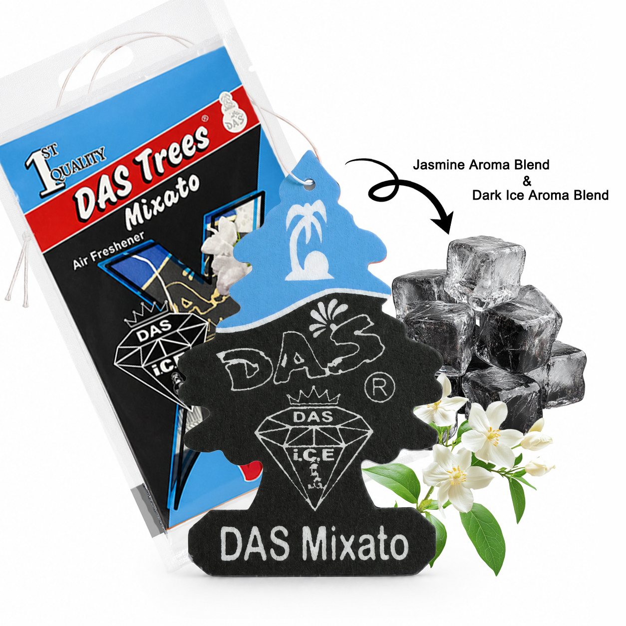 DAS_ MIXATO TREES Das Ice & Jasmine Car Air Freshener