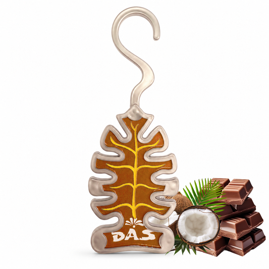 DAS_LEAVES PLASTIC Chocolate & Coconut Car Air Freshener