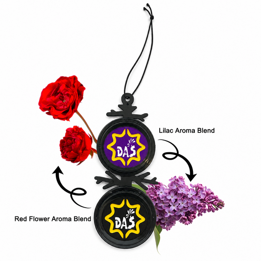 DAS_MIXATO STAMP Red Flower & Lilac Car Air Freshener