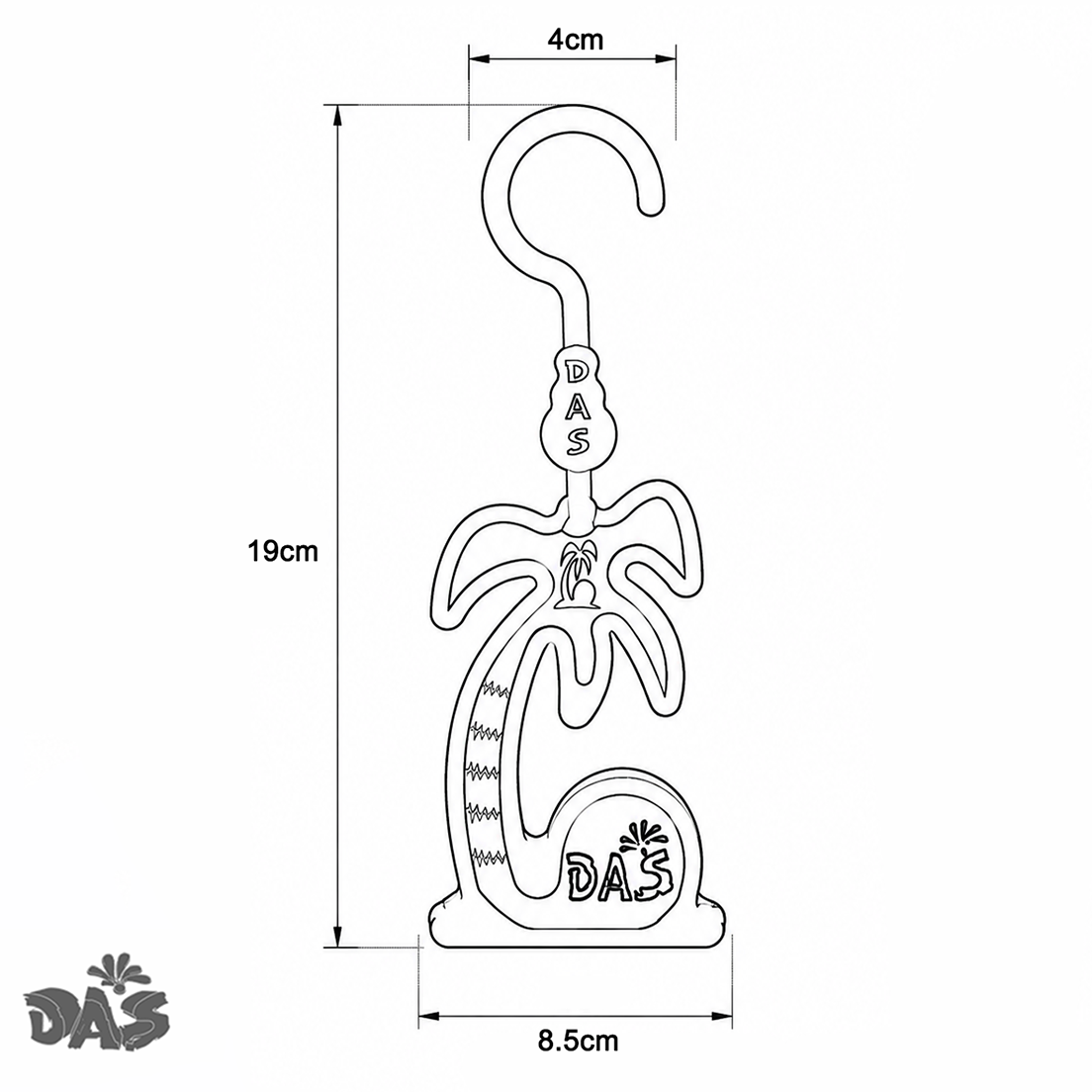DAS_PALM PLASTIC Strawberry Car Air Freshener